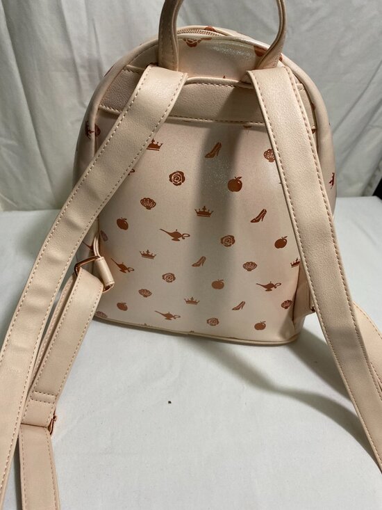Loungefly Disney Princess Icon Iridescent Mini Backpack Blush Pink Crown Rose main image 4